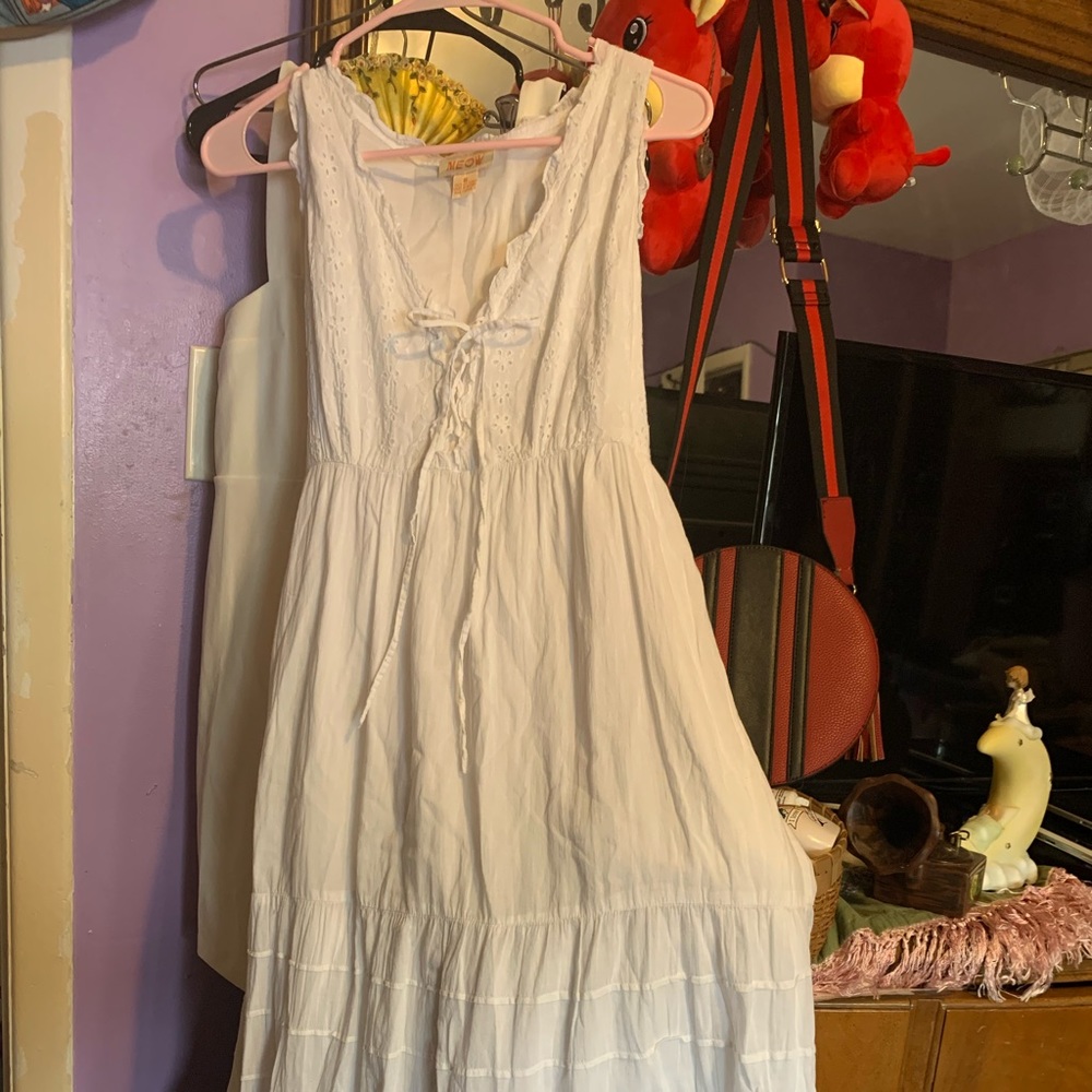 White cotton dress